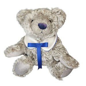 90s 15" Jointed Gray Teddy Bear Plush Stuffed Animal Sailor‎ Nautical Soft